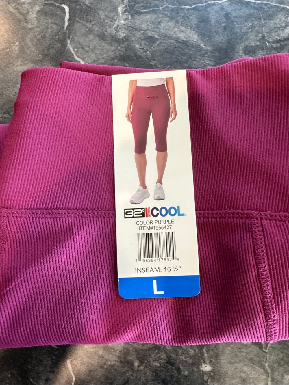 32 Degrees Purple Capri Leggings